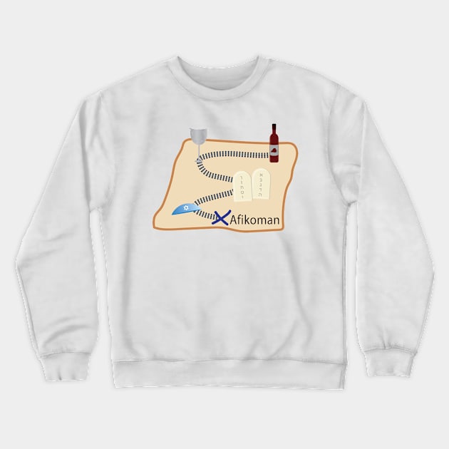 Passover Treasure map Crewneck Sweatshirt by sigdesign